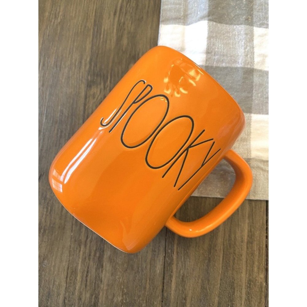 NEW Rae Dunn Halloween Mug ‘Spooky’ Orange HTF Ceramic Farmhouse